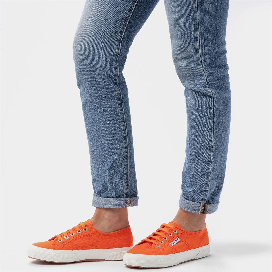 Classic Unisex Sneakers in Orange with Cotton Upper main