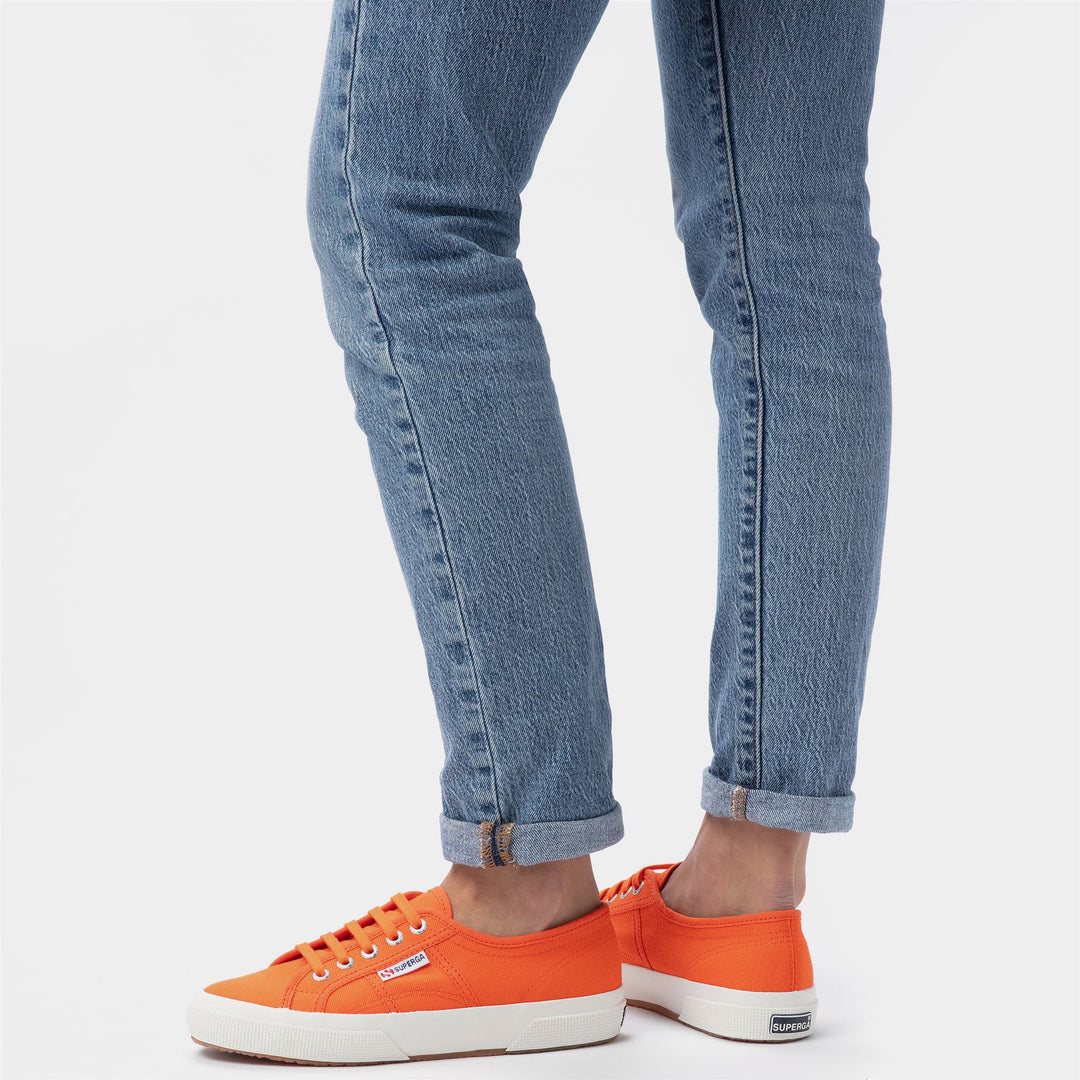 Classic Unisex Sneakers in Orange with Cotton Upper main