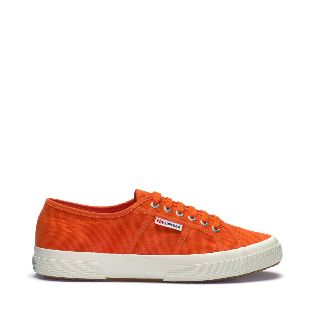 Klassische orangefarbene Unisex-Sneaker mit Obermaterial aus Baumwolle 01