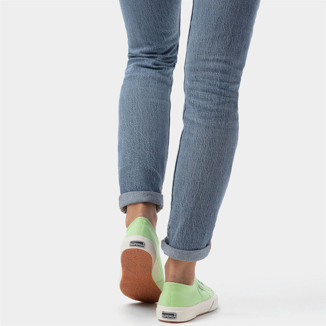 Classic Unisex Sneakers in Green with Cotton Upper main