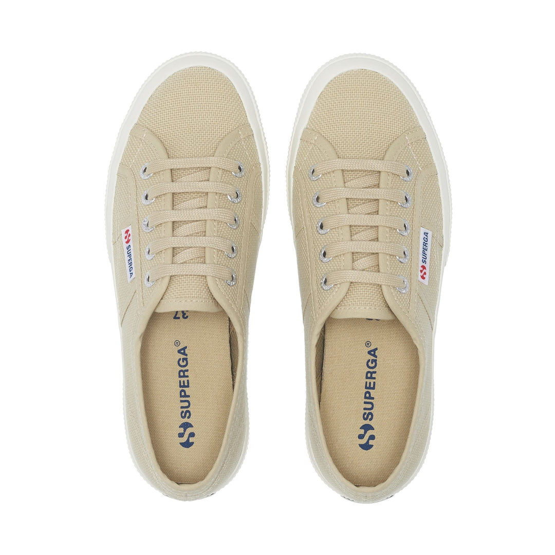 Baskets classiques unisexes beiges avec tige en coton main