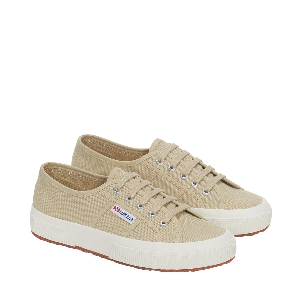 Klassische beige Unisex-Sneaker mit Obermaterial aus Baumwolle 02