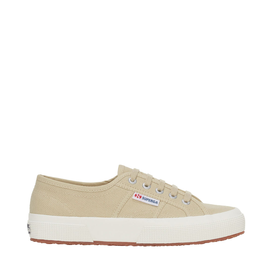Klassische beige Unisex-Sneaker mit Obermaterial aus Baumwolle 01