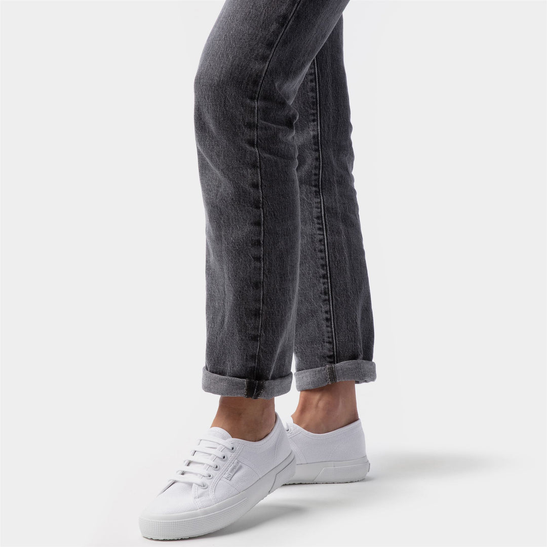 Klassische Unisex-Sneaker in Total White mit Obermaterial aus Baumwolle main