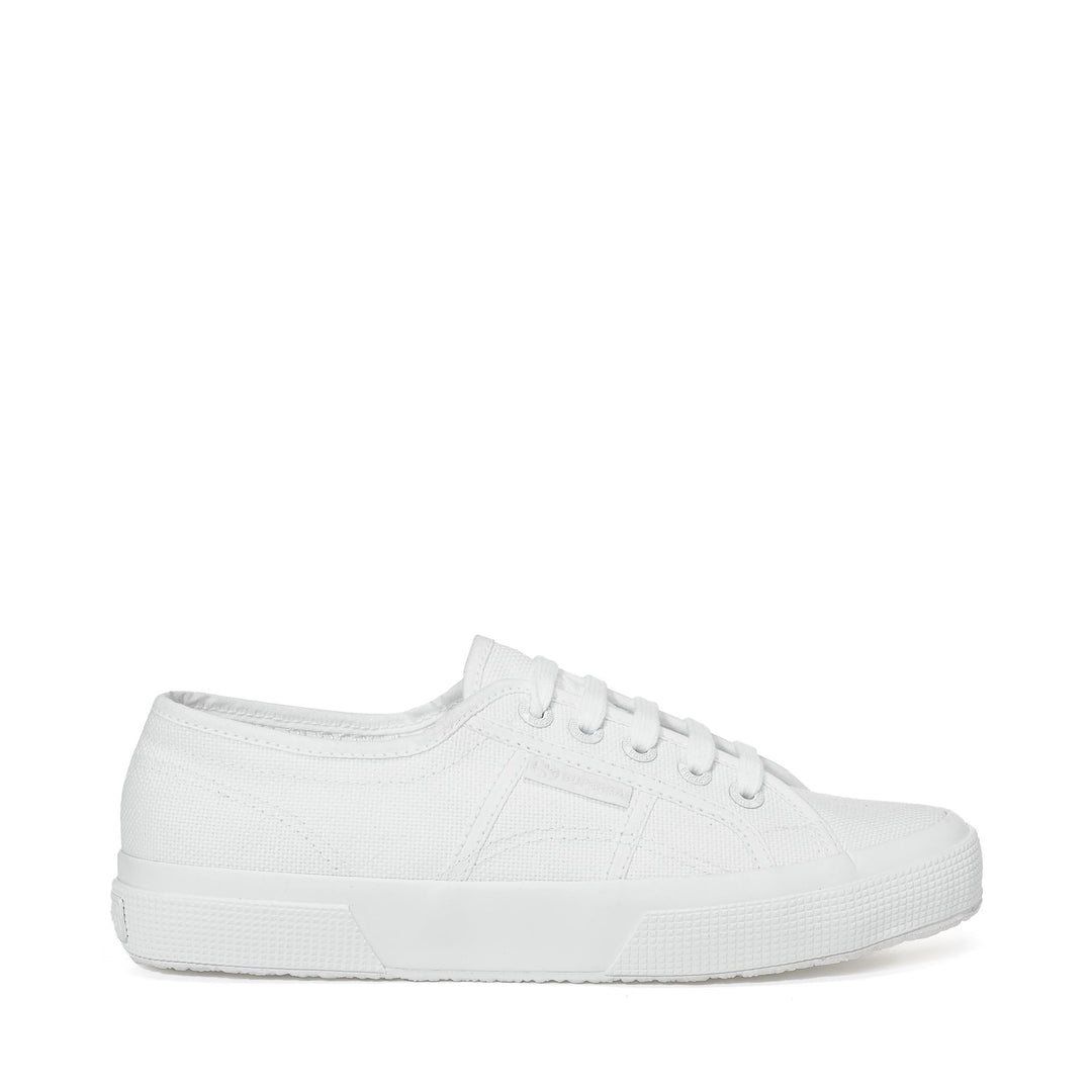 Klassische Unisex-Sneaker in Total White mit Obermaterial aus Baumwolle 01