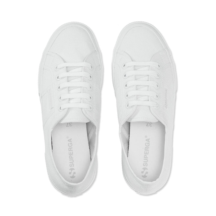 Klassische Unisex-Sneaker in Total White mit Obermaterial aus Baumwolle 4