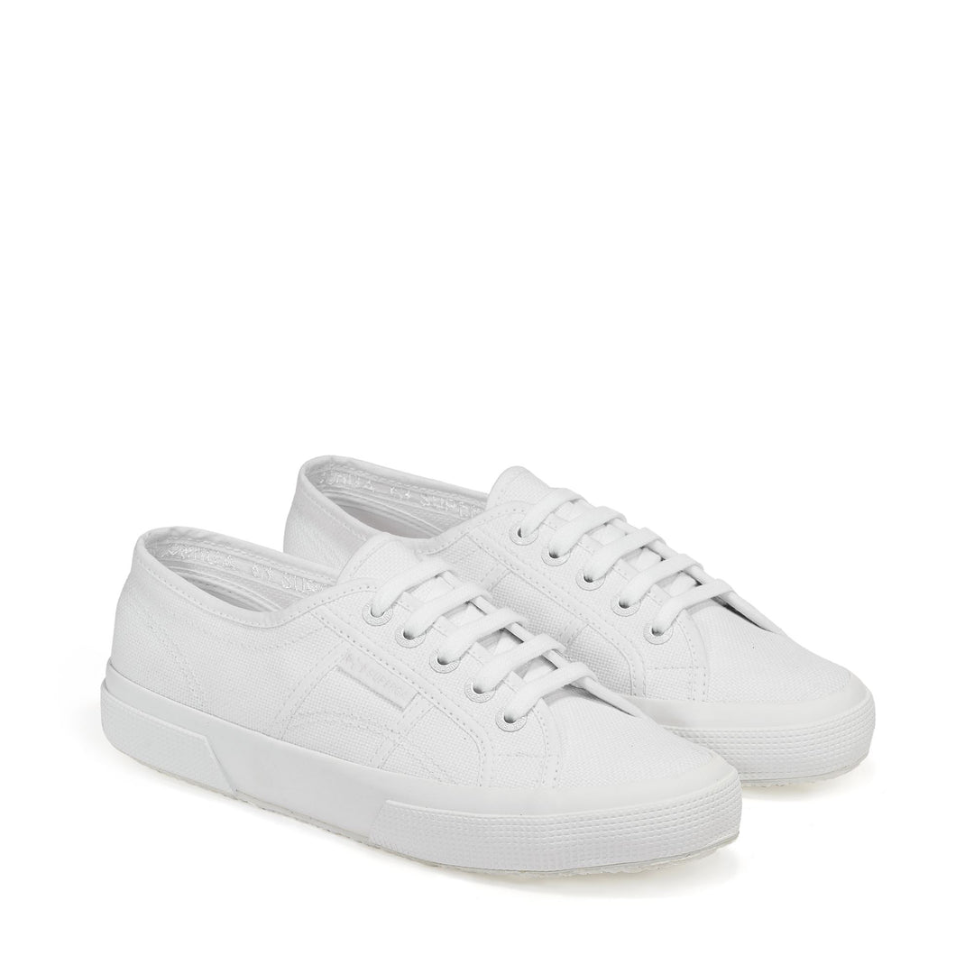 Klassische Unisex-Sneaker in Total White mit Obermaterial aus Baumwolle main