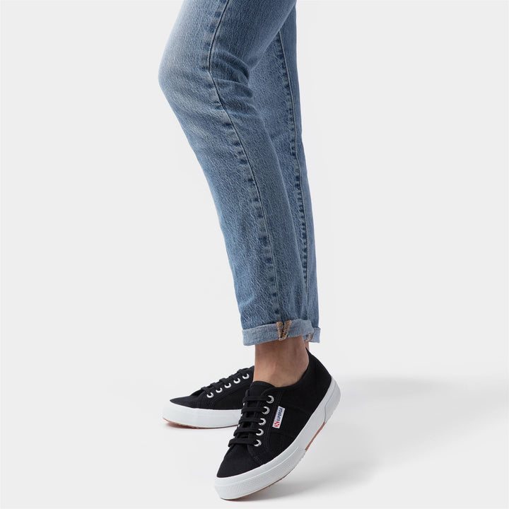 Klassische schwarze Unisex-Sneaker mit Obermaterial aus Baumwolle 6