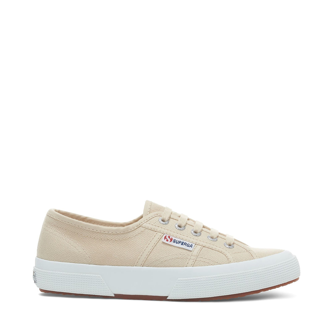 Klassische beige Unisex-Sneaker mit Obermaterial aus Baumwolle 01