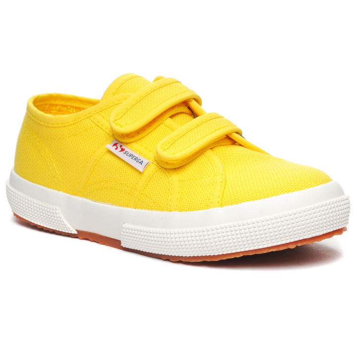 Klassische gelbe Kinder-Sneaker mit Obermaterial aus Baumwolle 7