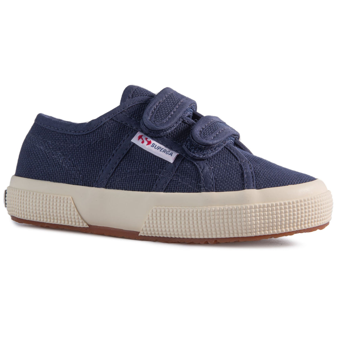 Klassische blaue Kinder-Sneaker mit Obermaterial aus Baumwolle main