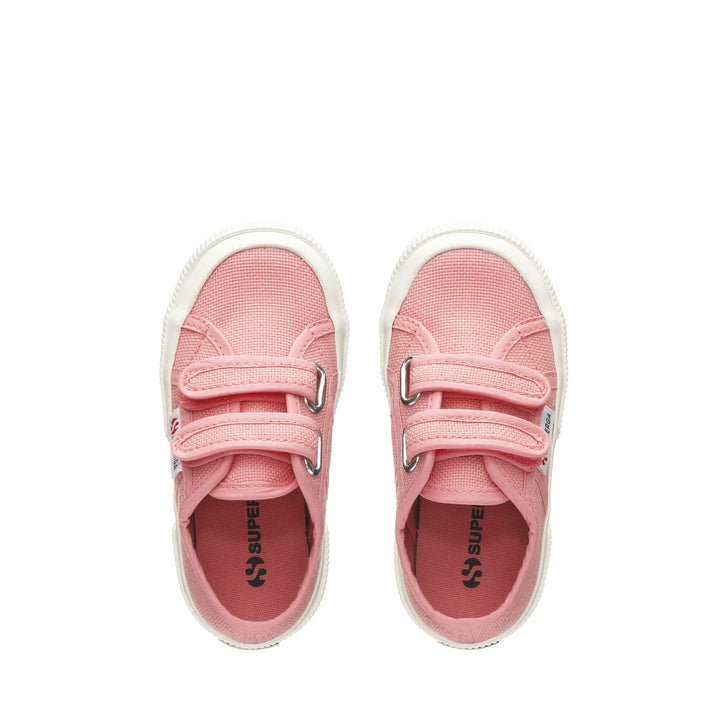 Klassische rosa Kinder-Sneaker mit Obermaterial aus Baumwolle 4