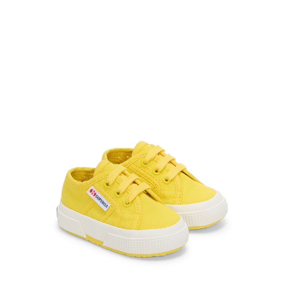 Klassische orangefarbene Kinder-Sneaker mit Obermaterial aus Baumwolle 02