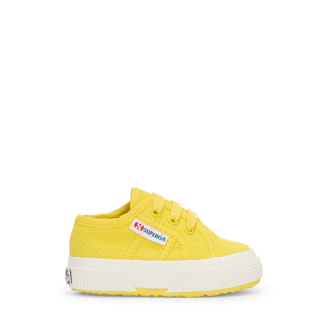 Klassische orangefarbene Kinder-Sneaker mit Obermaterial aus Baumwolle 01