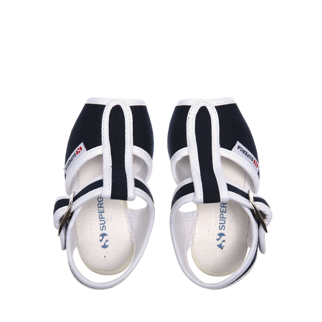 Marineblaue Sandalen für Kinder mit Obermaterial aus Baumwolle main