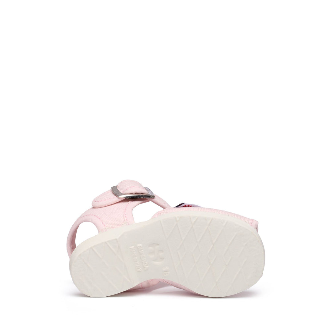Rosa Sandalen für Kinder mit Obermaterial aus Baumwolle main