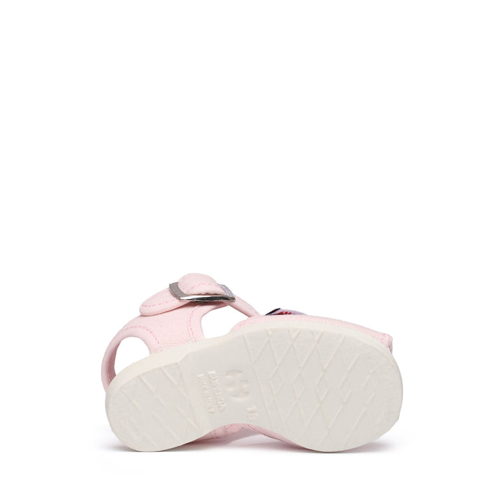 Rosa Sandalen für Kinder mit Obermaterial aus Baumwolle 5