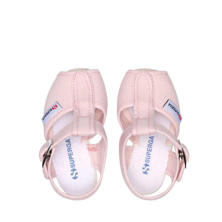 Rosa Sandalen für Kinder mit Obermaterial aus Baumwolle 4