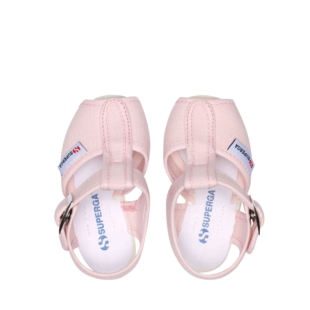 Rosa Sandalen für Kinder mit Obermaterial aus Baumwolle main