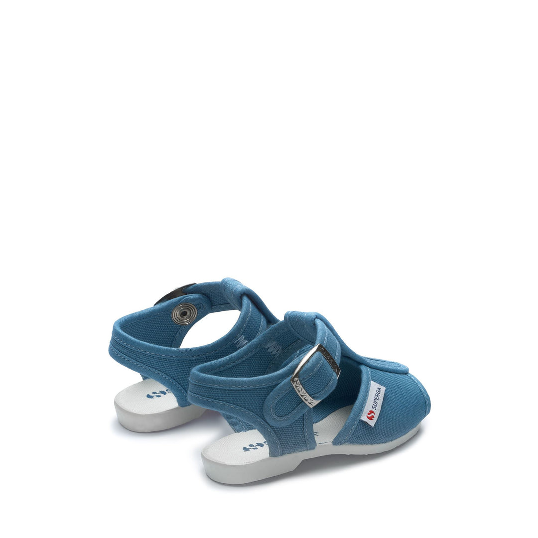 Blaue Kindersandalen mit Obermaterial aus Baumwolle main