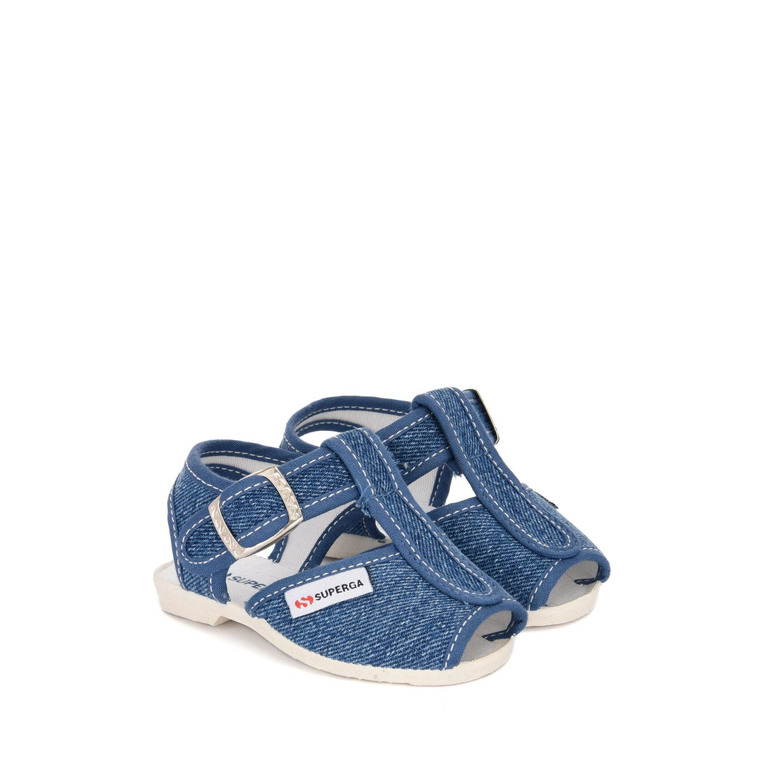 Graue Sandalen für Kinder mit Obermaterial aus Baumwolle main