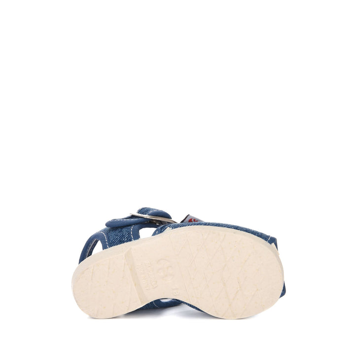 Graue Sandalen für Kinder mit Obermaterial aus Baumwolle 5