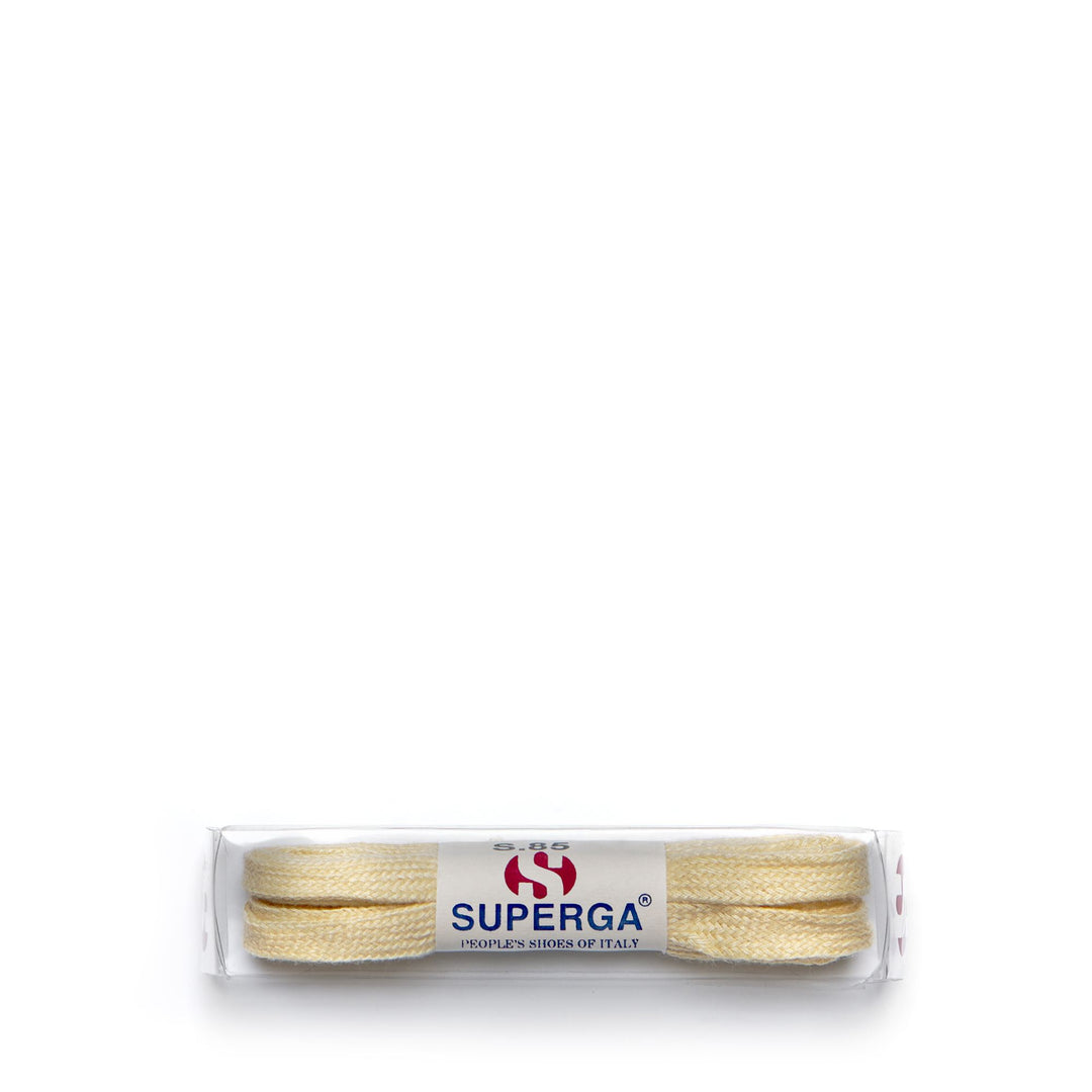Unisex Ecru Schnürsenkel mit Baumwolle für Superga Sneakers 01