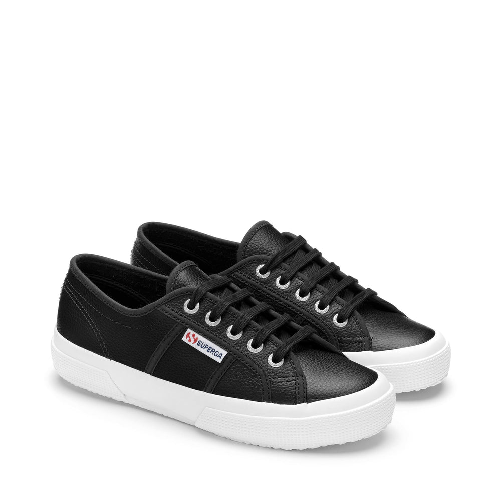 Schwarze Unisex-Sneaker mit Obermaterial aus Leder 02
