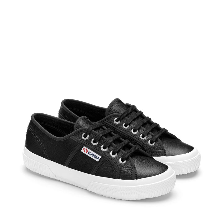 Schwarze Unisex-Sneaker mit Obermaterial aus Leder 2
