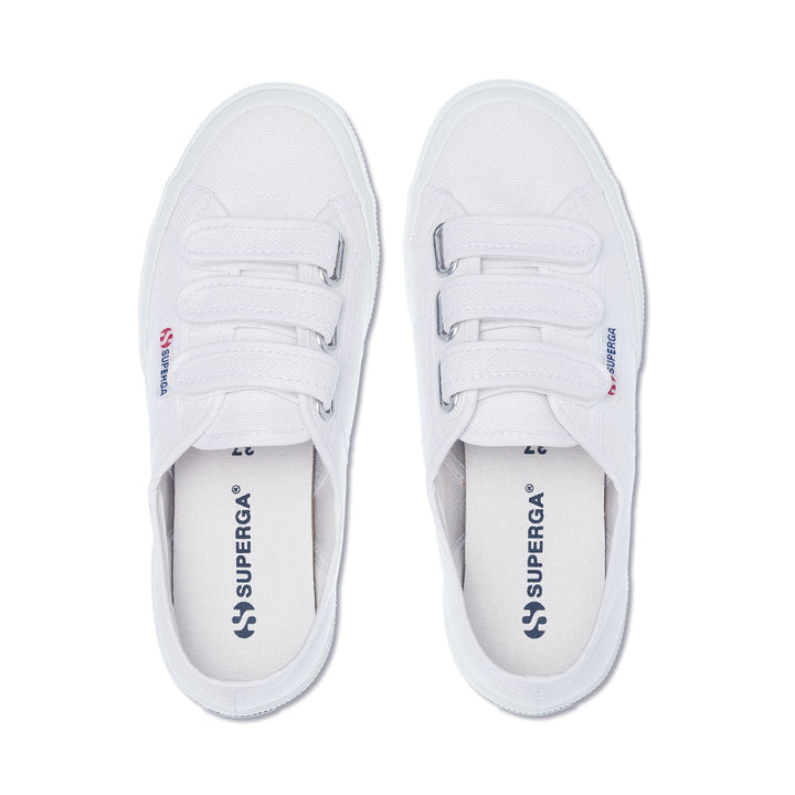 Sneakers bianche unisex con tomaia in cotone 4