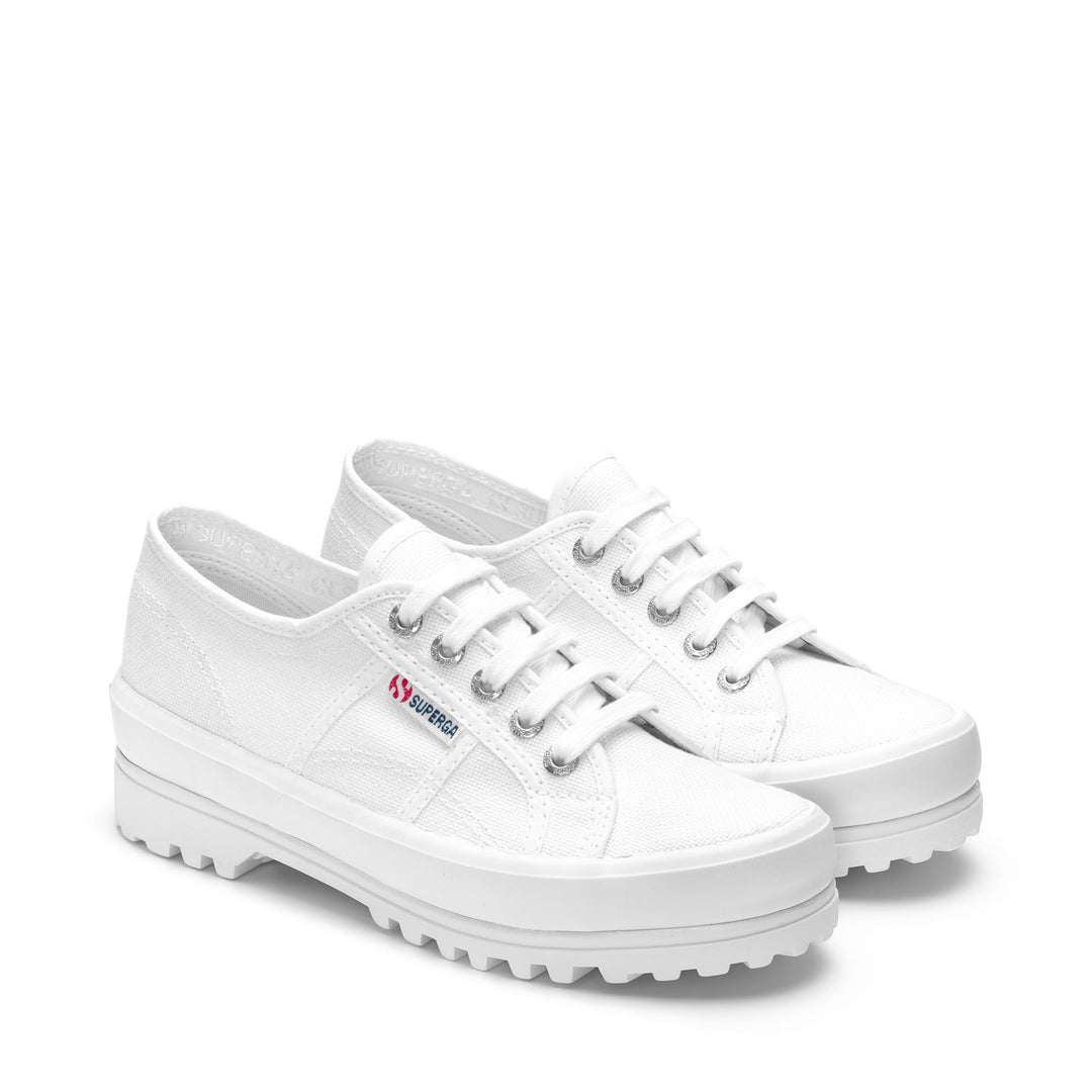 Unisex White Low Cut Sneakers with Cotton Upper main