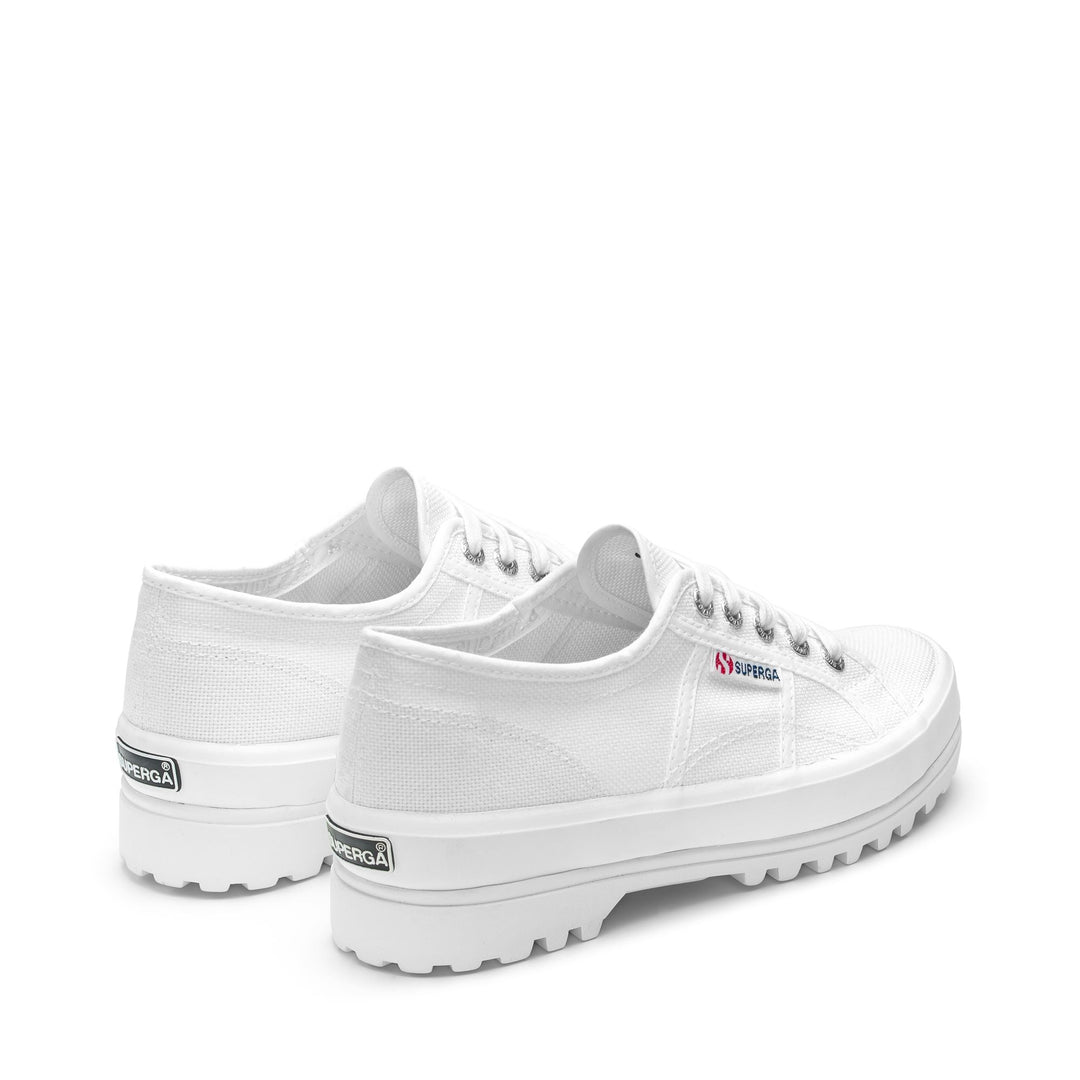 Unisex White Low Cut Sneakers with Cotton Upper main
