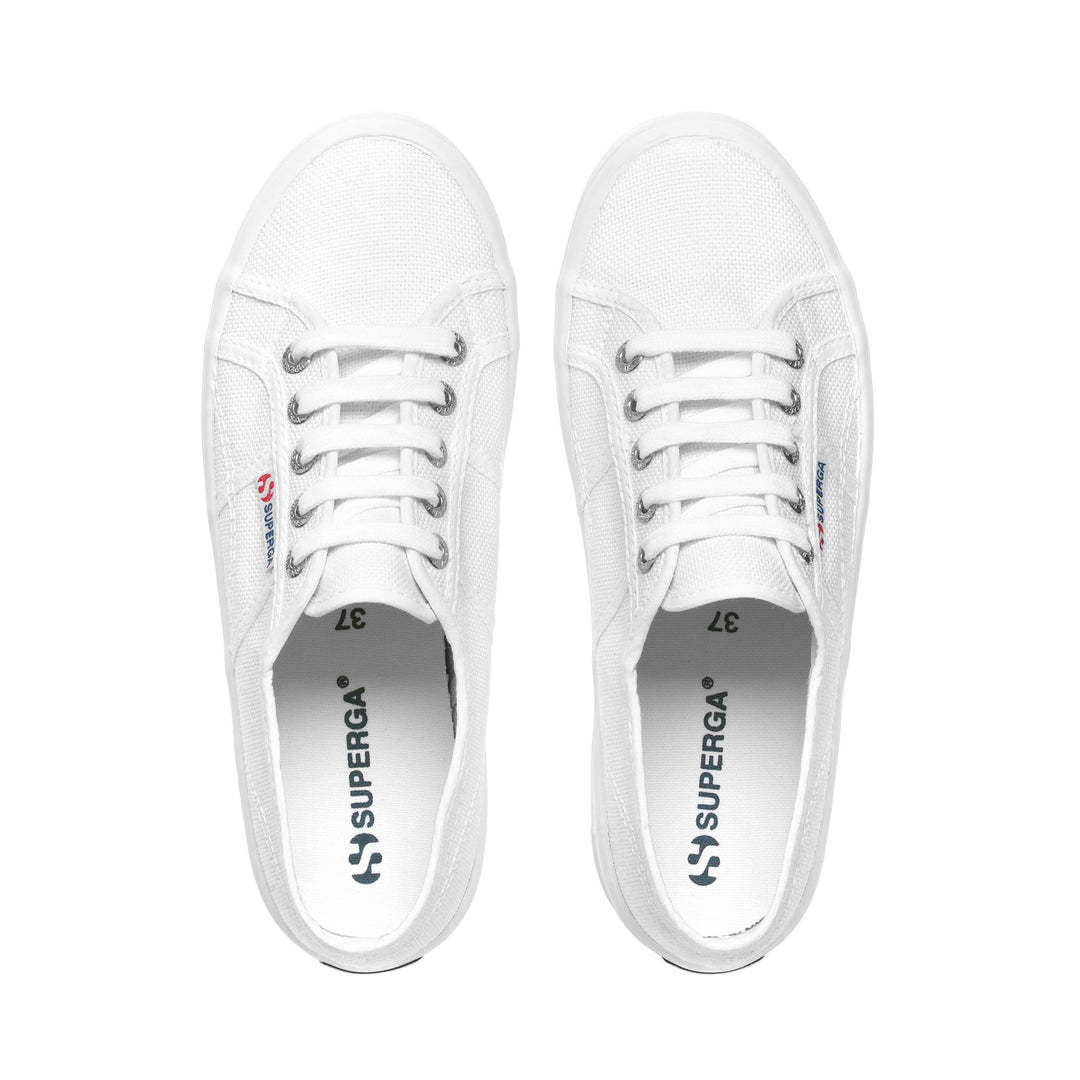 Unisex White Low Cut Sneakers with Cotton Upper main