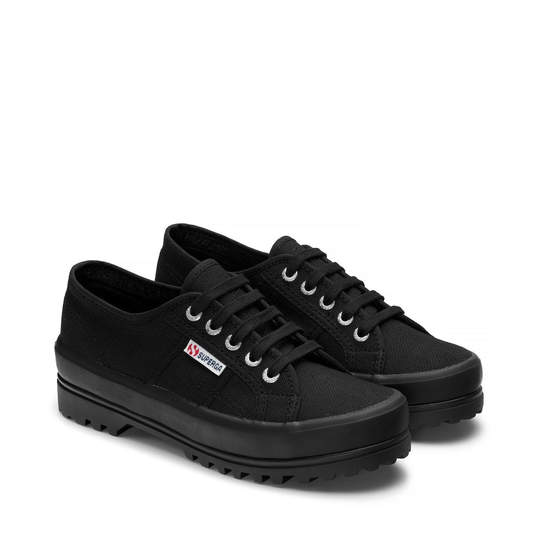 Unisex Black Low Cut Sneakers with Cotton Upper main