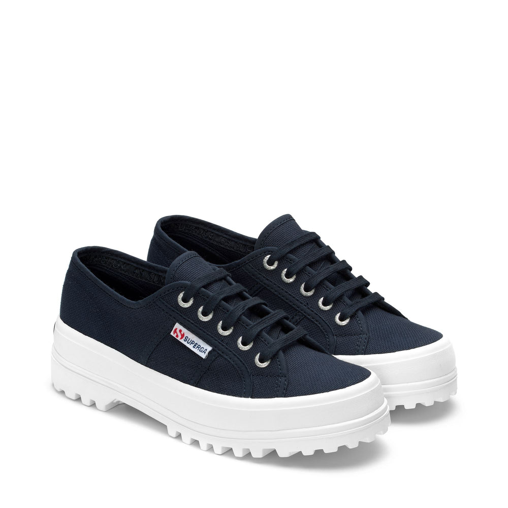 Marineblaue Unisex-Sneaker mit Obermaterial aus Baumwolle 02