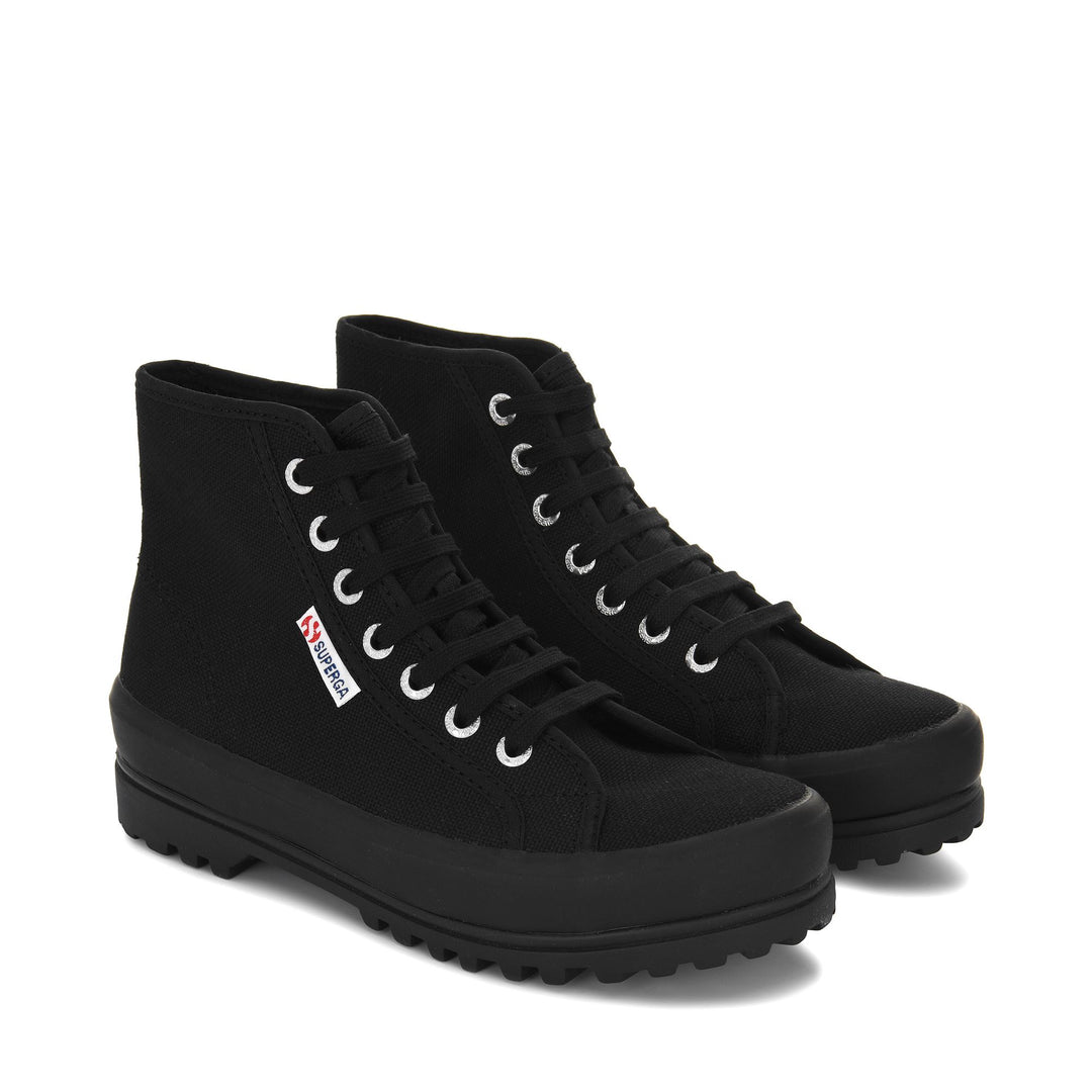 Unisex Full Black Ankle Boots with Cotton Upper main