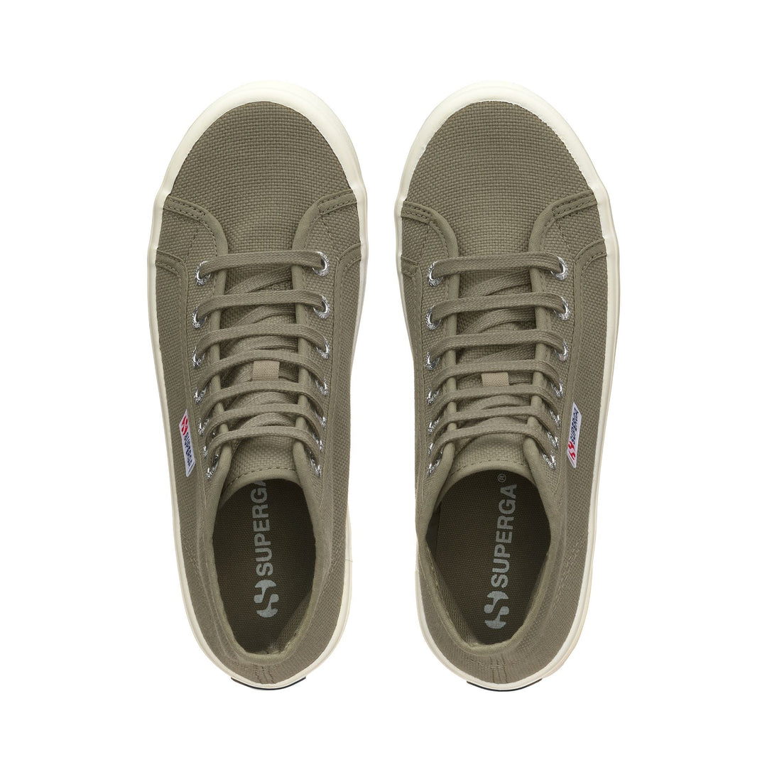 Grüne Unisex-Stiefeletten mit Obermaterial aus Baumwolle main