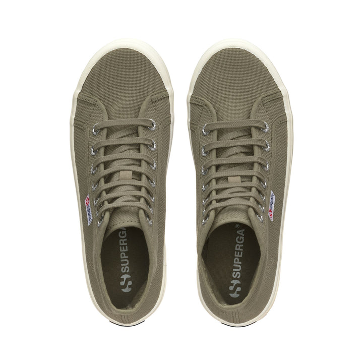 Grüne Unisex-Stiefeletten mit Obermaterial aus Baumwolle 4