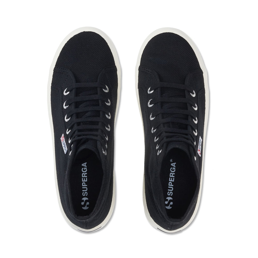 Schwarze Unisex-Stiefeletten mit Obermaterial aus Baumwolle main