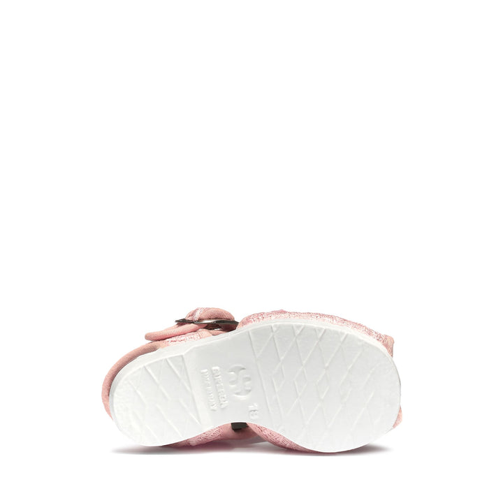 Rosa Sandalen für Mädchen mit Obermaterial aus Baumwolle 5