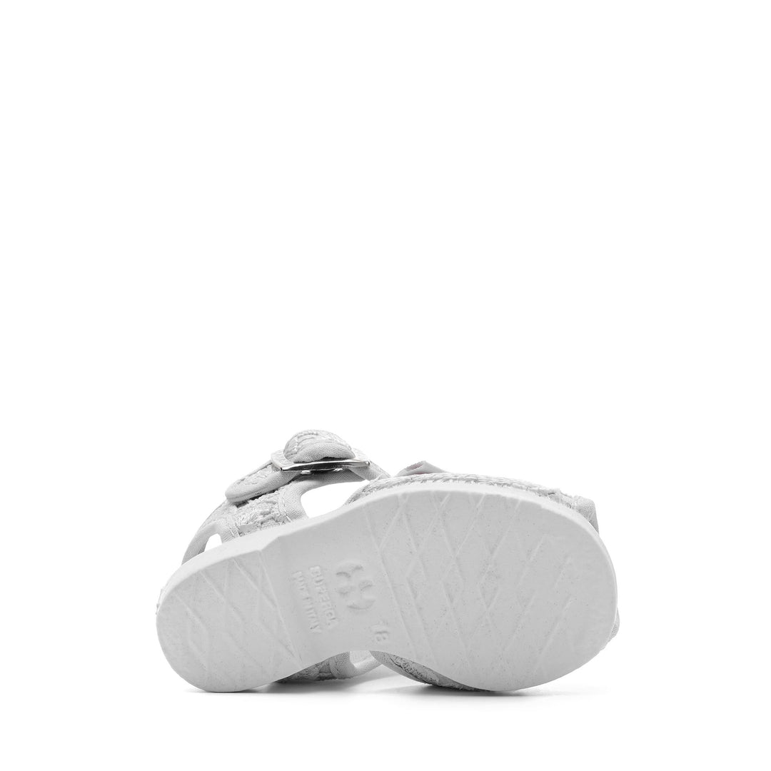 Graue Sandalen für Mädchen mit Obermaterial aus Makramee-Spitze main