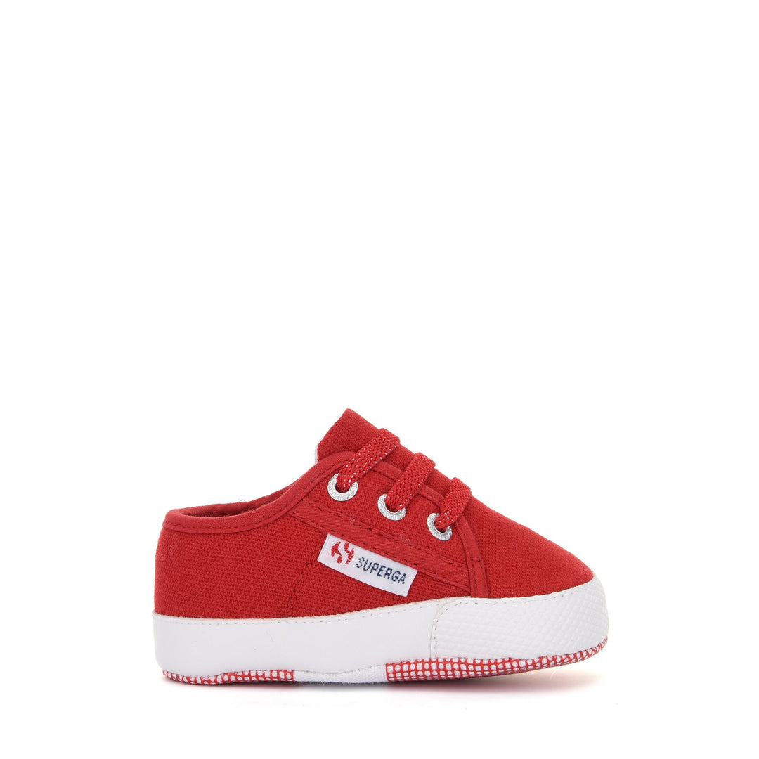 Niedrig geschnittene Kinder-Sneaker in Rot mit Obermaterial aus Baumwolle 01