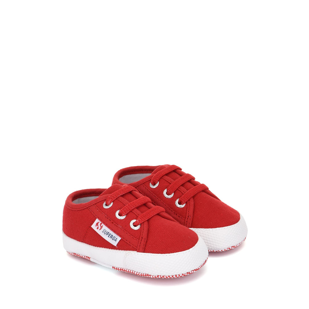 Niedrig geschnittene Kinder-Sneaker in Rot mit Obermaterial aus Baumwolle 02