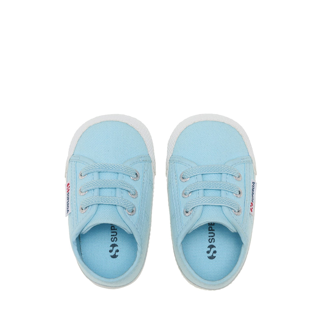 Niedrig geschnittene Kinder-Sneaker in Blau mit Obermaterial aus Baumwolle main