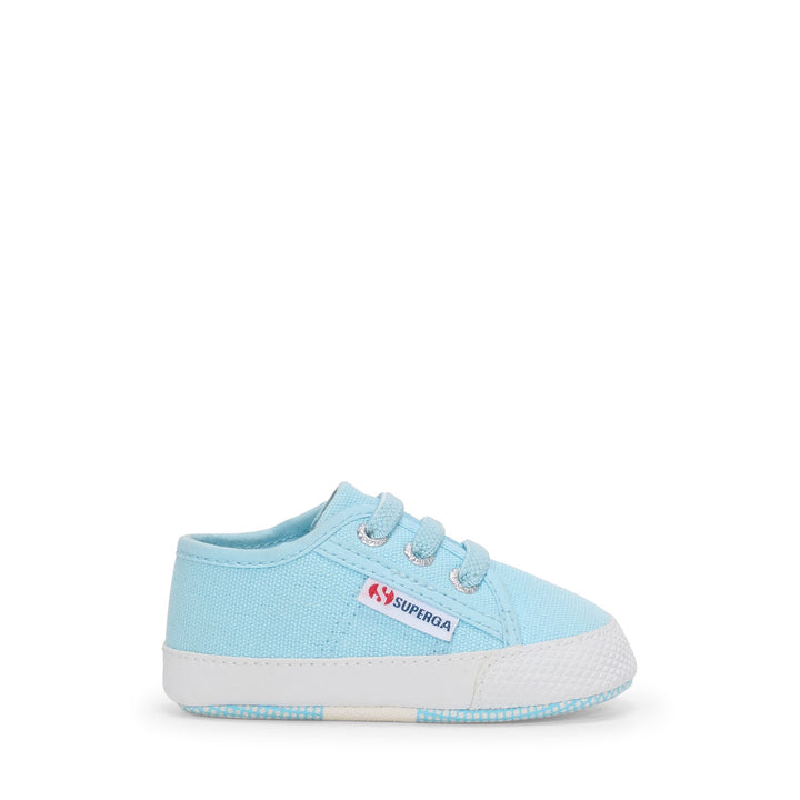 Niedrig geschnittene Kinder-Sneaker in Blau mit Obermaterial aus Baumwolle 1