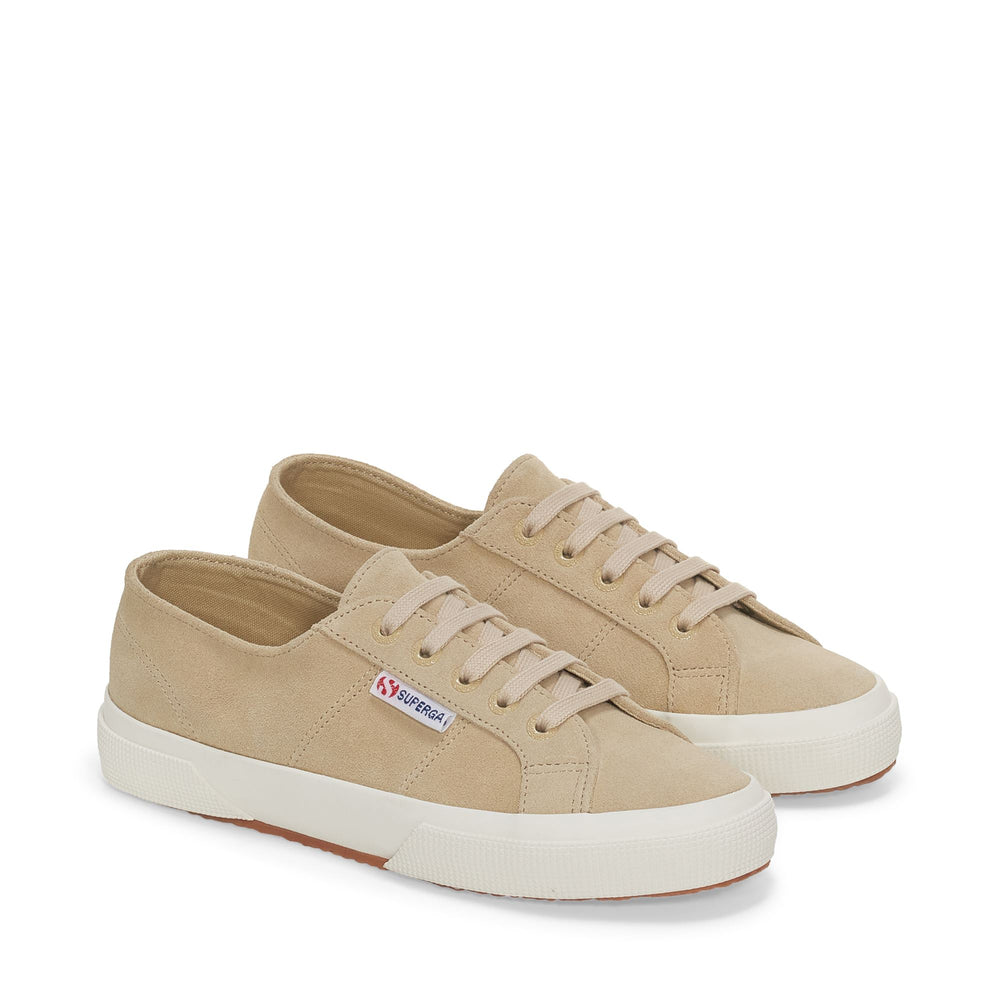 Beige Unisex-Sneaker mit Obermaterial aus Wildleder 02