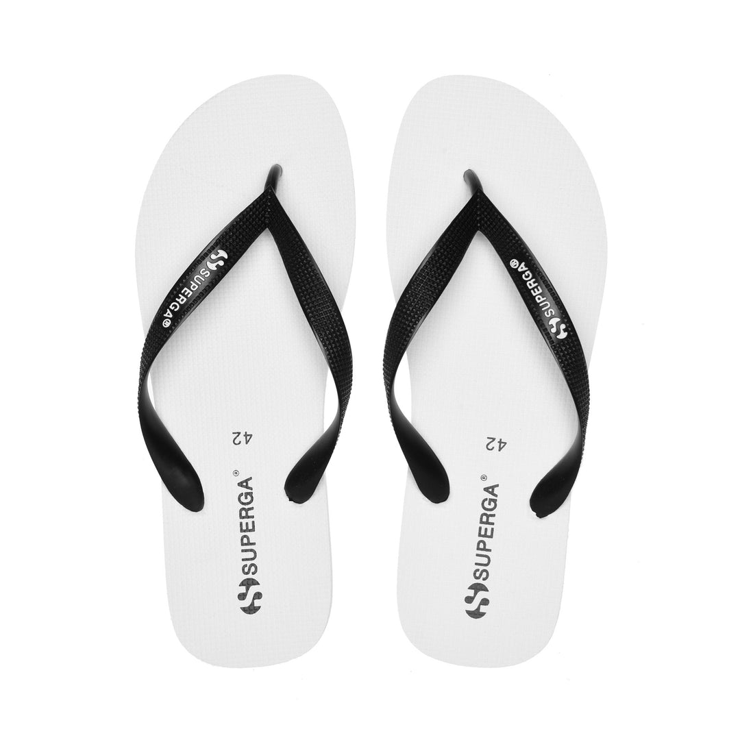 Herren Flip Flops Weiß mit Obermaterial aus Gummi main