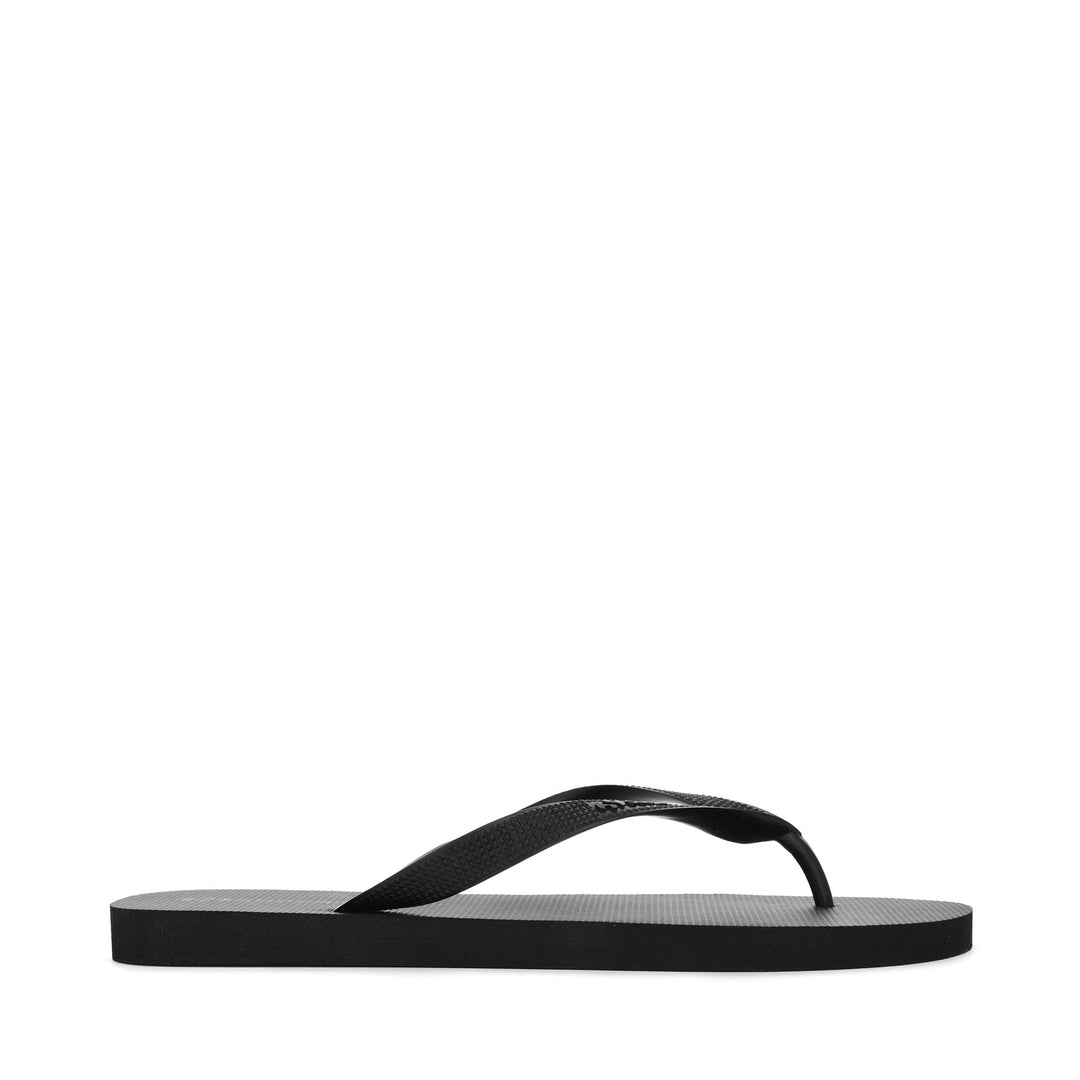 Schwarze Flip-Flops für Herren mit Obermaterial aus Gummi 01
