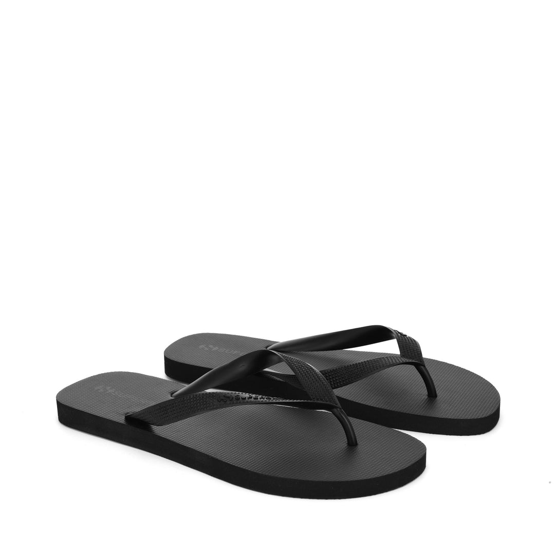 Schwarze Flip-Flops für Herren mit Obermaterial aus Gummi main