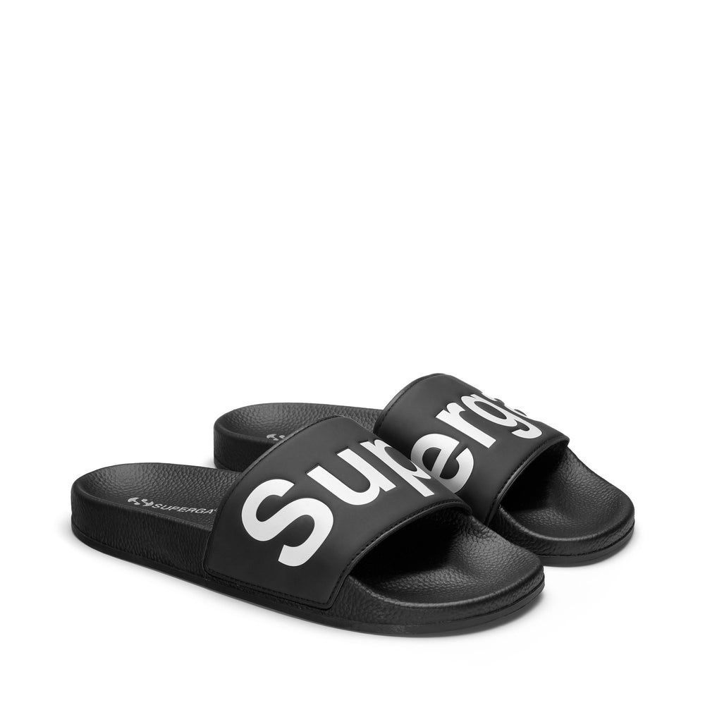 Schwarze Unisex-Sandalen mit Gummisohle 02
